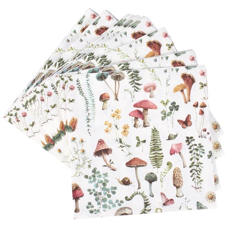 Mushroom Study Dinner Napkin - Paper