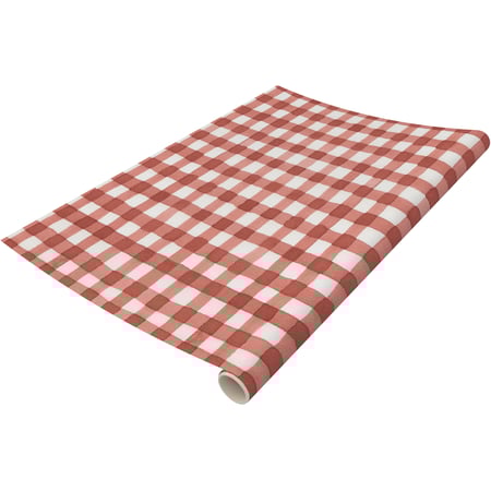 Red Gingham Paper Runner - Paper