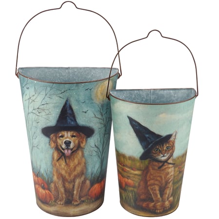 Spooky Friends Wall Bucket Set - Metal, Paper