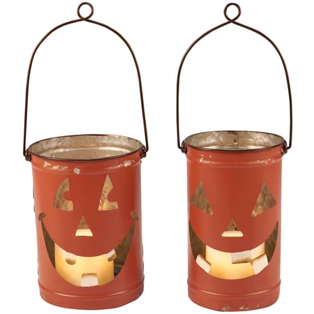 Jack O'Lanterns Lantern Set - Metal