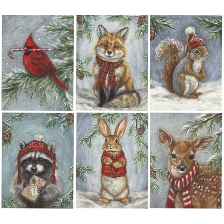 Winter Animal Note Card Set - Paper
