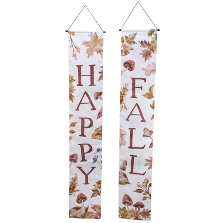 Seasonal Porch Banner Set - Polyester, Plastic, Cord, Metal