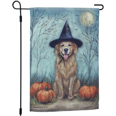 Witch Dog Garden Flag - Polyester