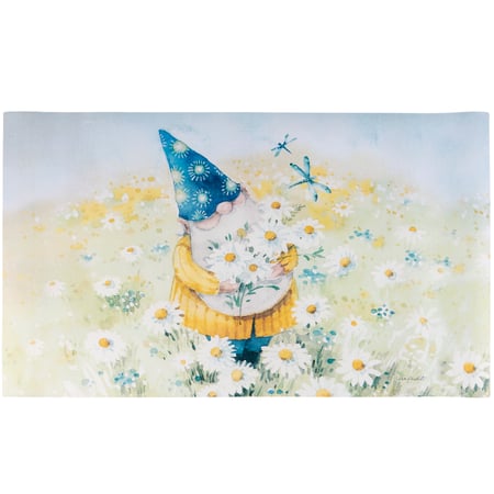 Daisy Gnome Rug - Polyester, PVC Skid-resistant backing