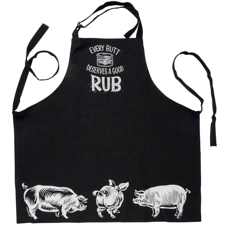 Deserves A Good Rub Apron - Cotton, Metal