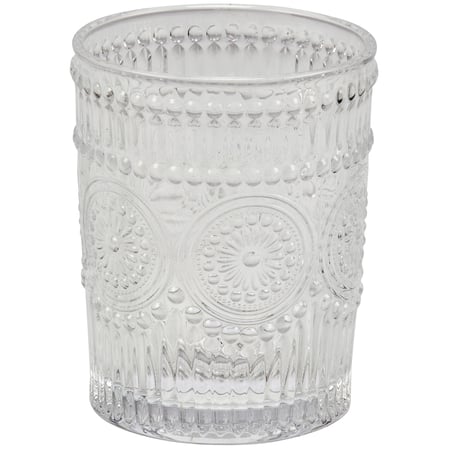 Small Medallion Vintage Drinking Glass - Glass