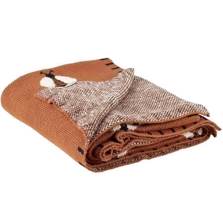 Woven Bee Throw Blanket - Cotton