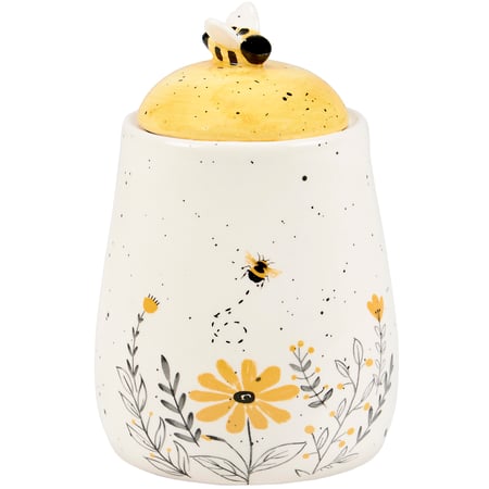 Bee Sugar Bowl - Stoneware