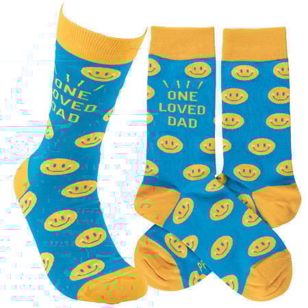 One Loved Dad Socks - Cotton, Nylon, Spandex