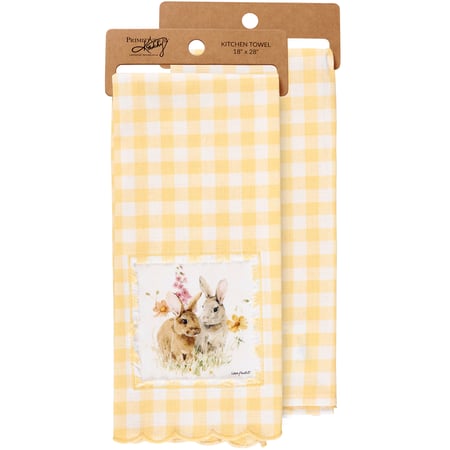 Flower Bunnies Kitchen Towel - Cotton