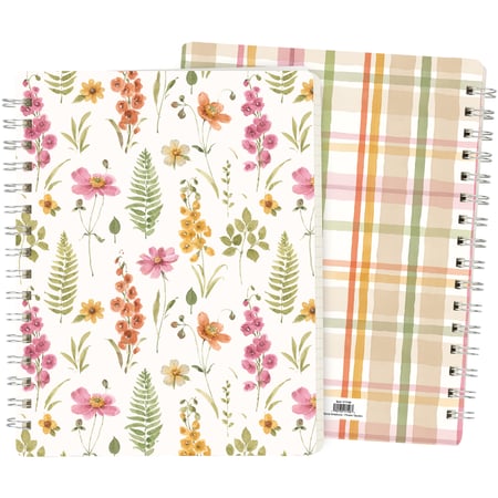 Flower Garden Spiral Notebook - Paper, Metal