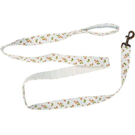 Strawberry Dog Leash - Canvas, Cotton, Metal