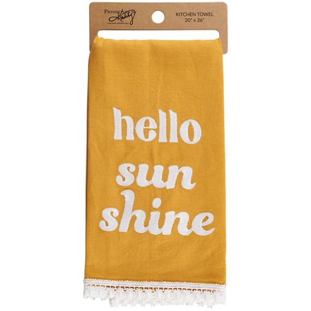 Hello Sunshine Kitchen Towel - Cotton, Linen