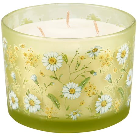Daisy Candle - Soy Wax, Glass, Cotton