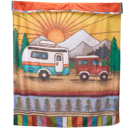 Camper Throw Blanket - Plush Polyester