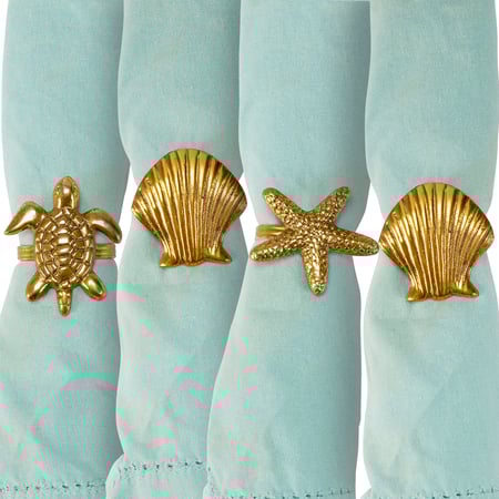 Beach Napkin Rings - Metal