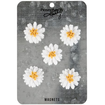 Daisy Magnet Set - Felt, Metal, Magnet