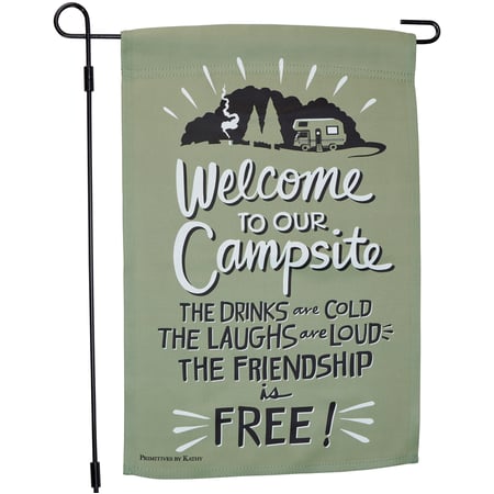 Drinks Are Cold Garden Flag - Polyester