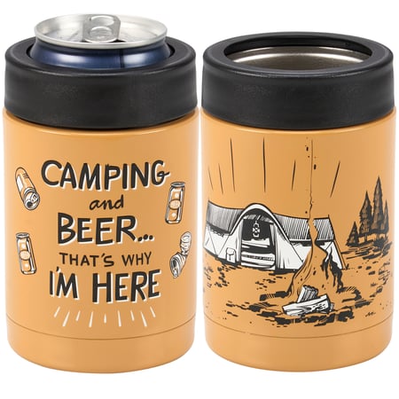 Camping And Beer Can Cooler - Metal, Plastic