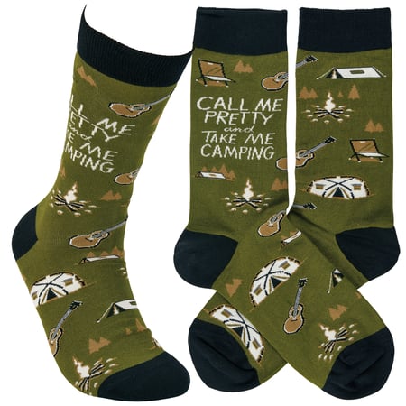 Take Me Camping Socks - Cotton, Nylon, Spandex