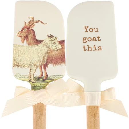 You Goat This Spatula - Silicone, Wood
