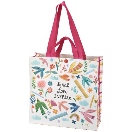 Teach Love Inspire Market Tote - Post-Consumer Material, Nylon