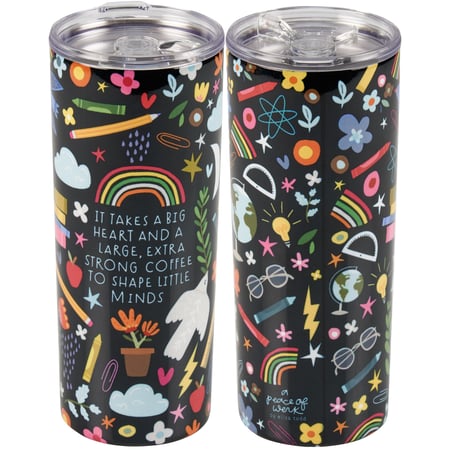 Strong Coffee Coffee Tumbler - Stainless Steel, Plastic