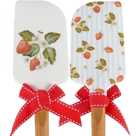 Strawberry Spatula - Silicone, Wood