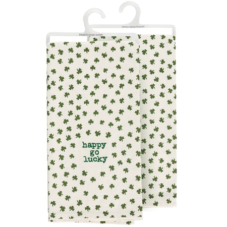 Happy Go Lucky Kitchen Towel - Cotton, Linen
