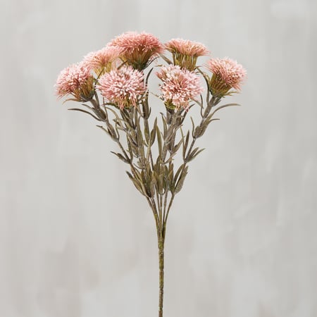 Pink Thistle Floral Pick - Plastic, Wire