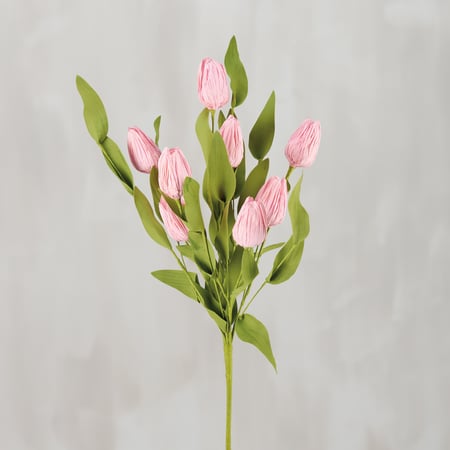 Pink Tulips Floral Pick - Plastic, Foam, Paper, Wire