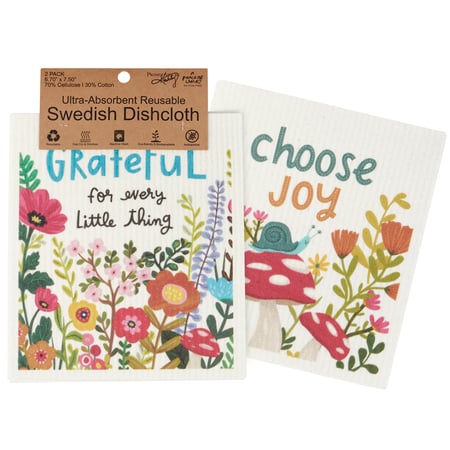 Choose Joy Swedish Dishcloth Set - Cellulose, Cotton