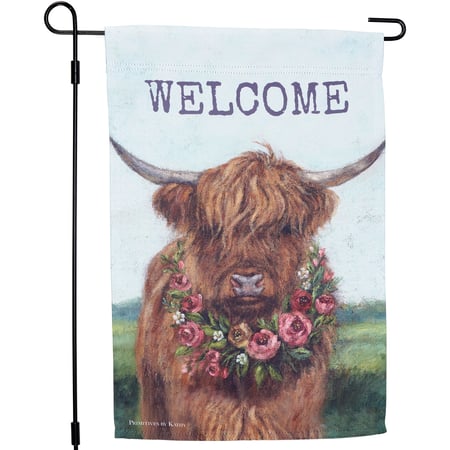 Floral Highland Garden Flag - Polyester