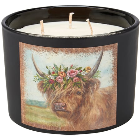 Floral Highland Candle - Soy Wax, Glass, Cotton