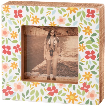 Florals Box Frame - Wood, Paper, Glass