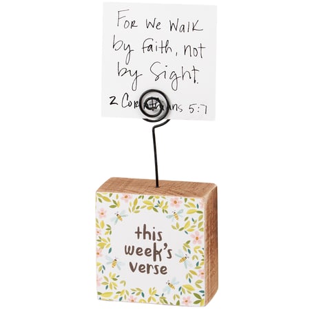 This Week's Verse Photo Block - Wood, Paper, Wire