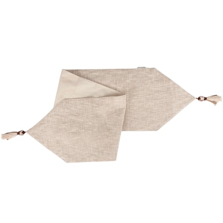Natural Tassel Table Runner - Cotton, Polyester
