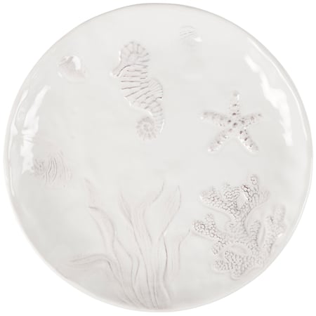 Embossed Beach Salad Plate - Dolomite