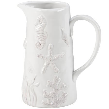 Embossed Beach Pitcher - Dolomite
