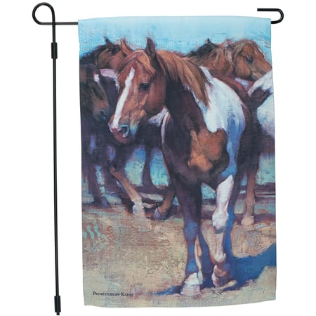 Painted Horse Garden Flag - Polyester