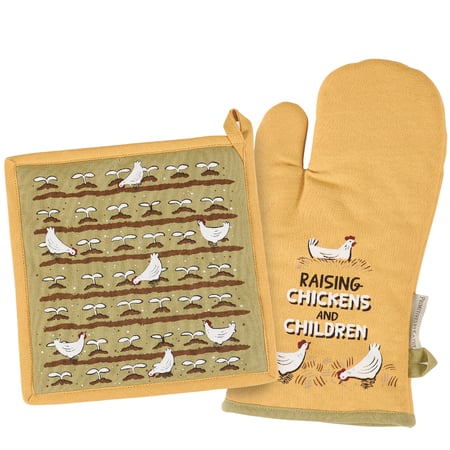 Raising Chickens Kitchen Set - Cotton