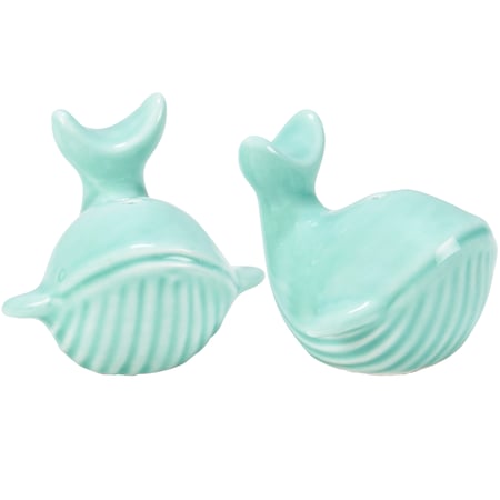 Whales Salt And Pepper Shakers - Ceramic, Plastic