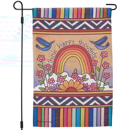 Happy Thoughts Garden Flag - Polyester