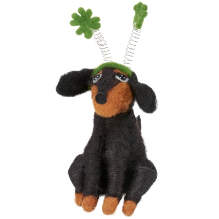 St. Paddy's Dog Critter - Felt, Polyester, Wire, Plastic