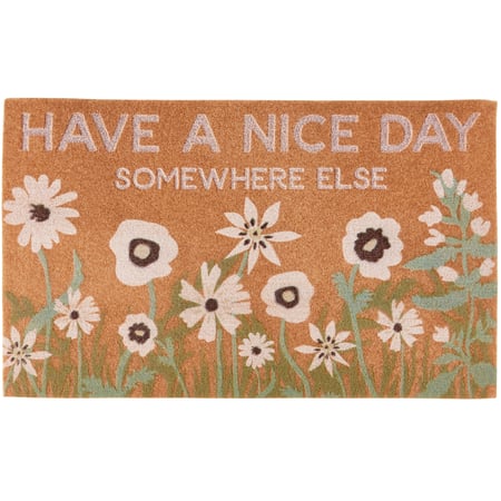 Nice Day Somewhere Else Rug - Polyester, PVC Skid-Resistant Backing