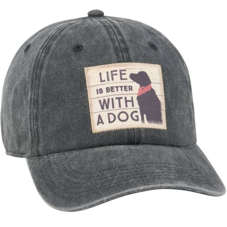 Life Is Better With A Dog Baseball Cap - Cotton, Metal