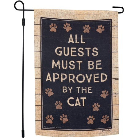 Approved By Cat Garden Flag - Polyester