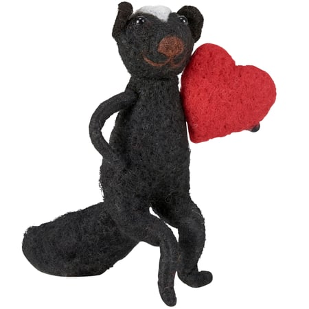 Skunk Critter - Felt, Polyester, Plastic