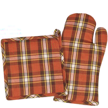 Fall Plaid Kitchen Set - Cotton