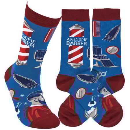 Awesome Barber Socks - Cotton, Nylon, Spandex